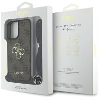 Guess 4G Big Logo Cord Strap Crossbody - Etui do iPhone 16 (brązowy)