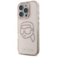 Karl Lagerfeld IML Rhinestones Karl Head - Etui do iPhone 16 Pro (różowy)