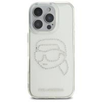 Karl Lagerfeld IML Rhinestones Karl Head - Etui do iPhone 16 Pro (przezroczysty)