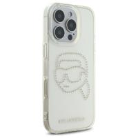Karl Lagerfeld IML Rhinestones Karl Head - Etui do iPhone 16 Pro (przezroczysty)