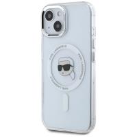 Karl Lagerfeld IML Metal Karl Head MagSafe - Etui do iPhone 15 (biały)