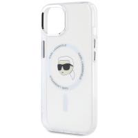 Karl Lagerfeld IML Metal Karl Head MagSafe - Etui do iPhone 15 (biały)