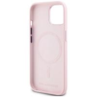 Karl Lagerfeld Silicone Shadow Metal Initial MagSafe - Etui do iPhone 15 (różowy)