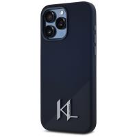 Karl Lagerfeld Silicone Shadow Metal Initial MagSafe - Etui do iPhone 15 Pro Max (czarny)