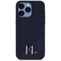 Karl Lagerfeld Silicone Shadow Metal Initial MagSafe - Etui do iPhone 15 Pro Max (czarny)