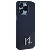 Karl Lagerfeld Silicone Shadow Metal Initial MagSafe - Etui do iPhone 15 Pro Max (czarny)