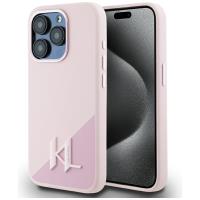 Karl Lagerfeld Silicone Shadow Metal Initial MagSafe - Etui do iPhone 15 Pro Max (różowy) Karl Lagerfeld Silicone Shadow Metal Initial MagSafe - Etui do iPhone 15 Pro Max (różowy)