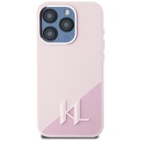 Karl Lagerfeld Silicone Shadow Metal Initial MagSafe - Etui do iPhone 15 Pro Max (różowy)
