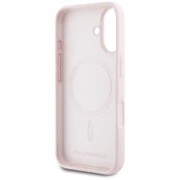 Karl Lagerfeld Silicone Double Heads And Circle MagSafe - Etui do iPhone 16 (różowy)