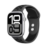 Crong Duo Sport - Pasek do Apple Watch 38/40/41/42 mm (szary/czarny)