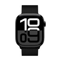 Crong Milano Steel - Pasek ze stali nierdzewnej do Apple Watch 38/40/41/42 mm (czarny)