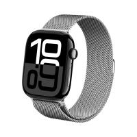Crong Milano Steel - Pasek ze stali nierdzewnej do Apple Watch 38/40/41/42 mm (srebrny)