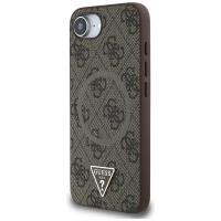 Guess 4G Ring Triangle Logo MagSafe - Etui do iPhone 16e (brązowy)