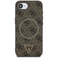 Guess 4G Ring Triangle Logo MagSafe - Etui do iPhone 16e (brązowy)