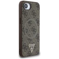 Guess 4G Ring Triangle Logo MagSafe - Etui do iPhone 16e (brązowy)