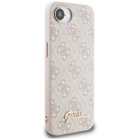 Guess 4G Script Logo MagSafe - Etui do iPhone 16e (różowy)