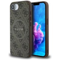 Guess 4G Ring Classic Logo MagSafe - Etui do iPhone 16e (brązowy)