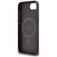 Guess 4G Ring Classic Logo MagSafe - Etui do iPhone 16e (brązowy)