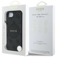 Guess 4G Circle Classic Logo MagSafe - Etui do iPhone 16e (czarny)
