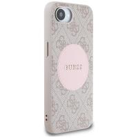 Guess 4G Circle Classic Logo MagSafe - Etui do iPhone 16e (różowo)