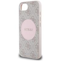 Guess 4G Circle Classic Logo MagSafe - Etui do iPhone 16e (różowo)