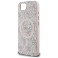 Guess 4G Ring Classic Logo MagSafe - Etui do iPhone 16e (różowy)