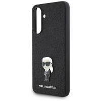 Karl Lagerfeld Fixed Glitter Ikonik Logo Metal Pin - Etui do Samsung Galaxy A36 5G (czarny)