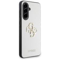 Guess Grained Big 4G Logo Small Classic Logo - Etui do Samsung Galaxy A56 5G (beżowy)