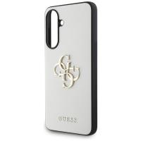 Guess Grained Big 4G Logo Small Classic Logo - Etui do Samsung Galaxy A56 5G (beżowy)