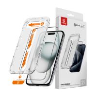 Crong EasyShield 2-Pack - Szkło hartowane iPhone 16 / iPhone 15 (2 sztuki) Crong EasyShield 2-Pack - Szkło hartowane iPhone 16 / iPhone 15 (2 sztuki)