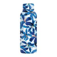 Quokka Solid - Butelka termiczna ze stali nierdzewnej 510 ml (Blue Hibiscus)