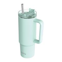 Quokka Stream - Kubek termiczny ze stali nierdzewnej 950 ml ze słomką (Turquoise) Quokka Stream - Kubek termiczny ze stali nierdzewnej 950 ml ze słomką (Turquoise)