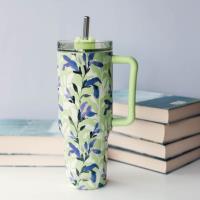 Quokka Stream - Kubek termiczny ze stali nierdzewnej 1200 ml ze słomką (Matcha)