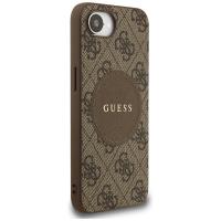 Guess 4G Circle Classic Logo MagSafe - Etui do iPhone 16e (brązowy)