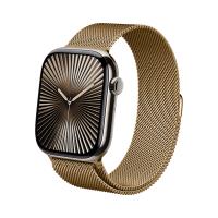 Crong Milano Steel - Pasek ze stali nierdzewnej do Apple Watch 44/45/46/49 mm (różowe złoto)