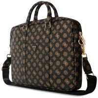 Guess 4G Peony Front Pocket Zipper Triangle Logo - Torba na notebooka 16" (czarny)
