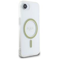 Guess IML Glitter Circle MagSafe - Etui do iPhone 16e (przezroczysty)
