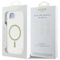 Guess IML Glitter Circle MagSafe - Etui do iPhone 16e (przezroczysty)