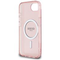 Guess IML Glitter Circle MagSafe - Etui do iPhone 16e (różowy)