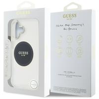 Guess IML Metal Colored Circle Classic Logo MagSafe - Etui do iPhone 16 (czarny)