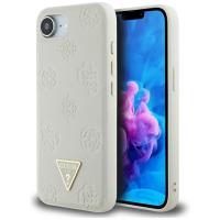 Guess Grained Hot Stamp Peony Triangle Logo MagSafe - Etui do iPhone 16e (beżowy) Guess Grained Hot Stamp Peony Triangle Logo MagSafe - Etui do iPhone 16e (beżowy)