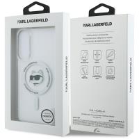 Karl Lagerfeld Button Choupette Head Printed Logo MagSafe - Etui Samsung Galaxy S25 Edge (biały)