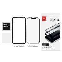 Crong 3D Armour Glass - Szkło hartowane iPhone 16e / iPhone 14 / iPhone 13 + ramka instalacyjna