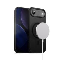Crong Hybrid Frost MAG Cover - Etui MagSafe iPhone 17 Air (czarny)