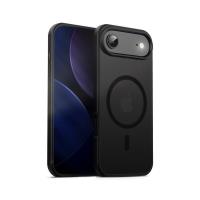 Crong Hybrid Frost MAG Cover - Etui MagSafe iPhone 17 Air (czarny)