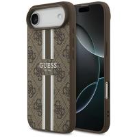 Guess 4G Printed Stripes MagSafe - Etui iPhone 17 Air (brązowy)