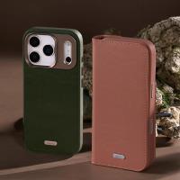 Moshi Overture MagSafe - Skórzane etui 3w1 z klapką iPhone 17 Pro (Moss Green)