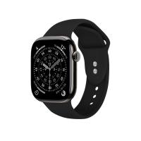 Crong Liquid - Pasek do Apple Watch 44/45/46/49 mm (czarny)