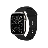 Crong Liquid - Pasek do Apple Watch 44/45/46/49 mm (czarny)
