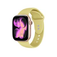 Crong Liquid - Pasek do Apple Watch 38/40/41/42mm (słomkowy)